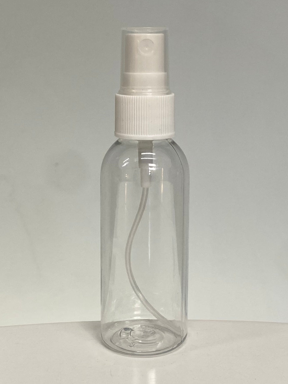 50ml Boston PET - Clear with 20mm Mist Spray - White - Clearance (Pack of 100 units)